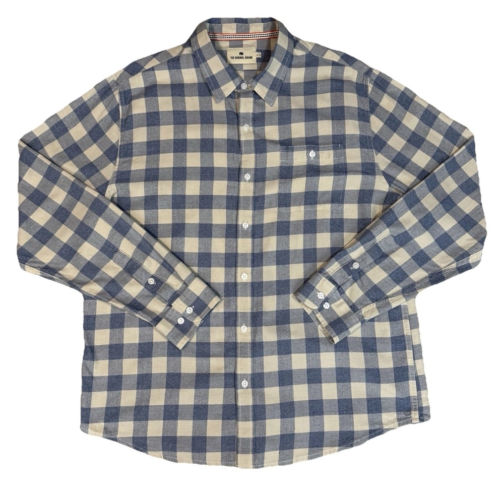 The Normal‎ Brand Stephen Plaid Shirt Men's XL Long Sleeve Button Up  Gingham
